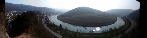 Neckarschleifenpanorama Neckarsteinach