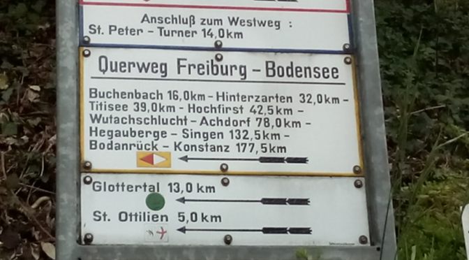 Schwarzwald-Querweg Tag 1: Freiburg — Buchenbach